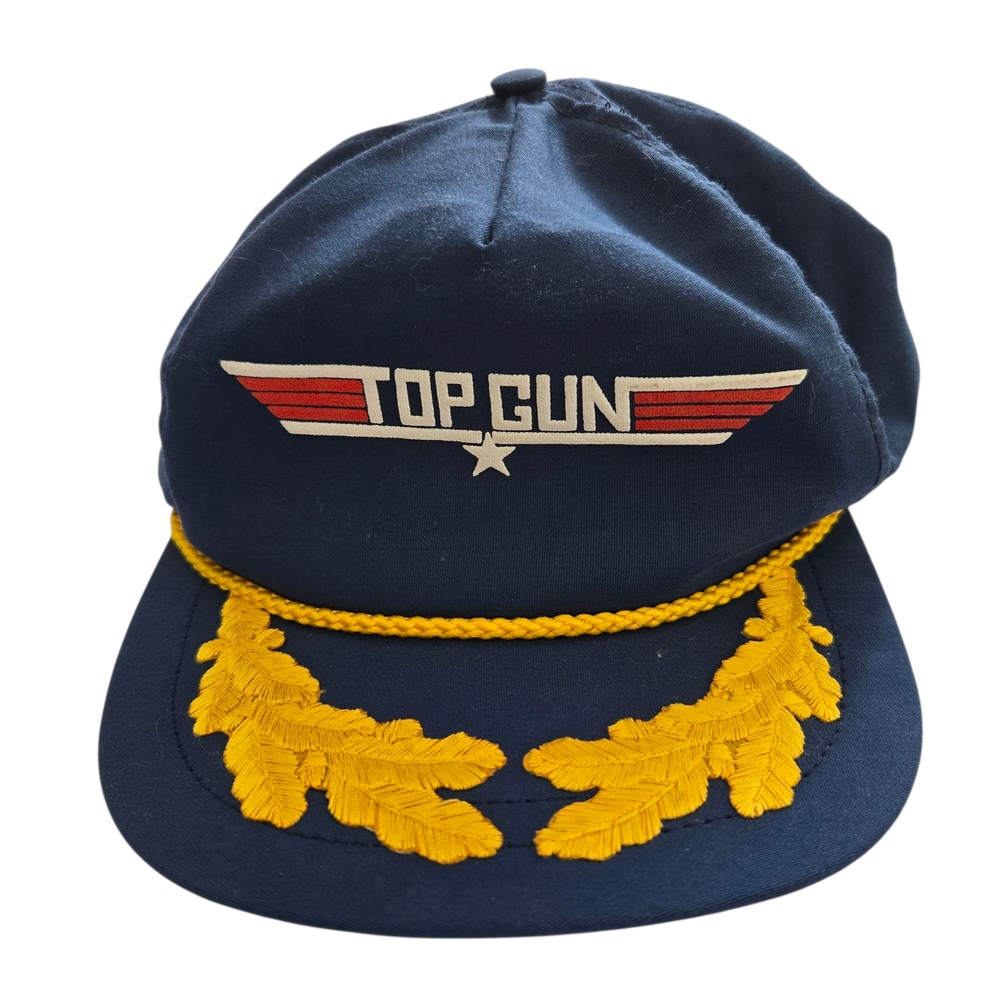 Top Gun Navy Cap with Yellow Embroidery